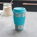 Love Swans Bamboo Travel Mug