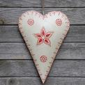 Medium Cream Rustic Flower Heart