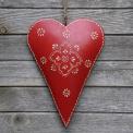 Medium Red Clover Rustic Heart