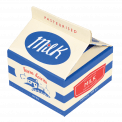 Memo Pads In A Striped 'Milk' Carton