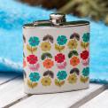 Mid Century Poppy Hip Flask