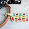 Mid Century Poppy Luggage Tag