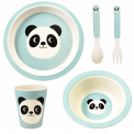 Miko The Panda Bamboo Tableware (set Of 5)