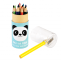 Miko The Panda Colouring Pencils And Sharpener (set Of 12)