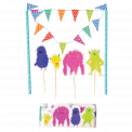 Monsters Of The World Cake Bunting Kit