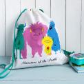 Monsters Of The World Drawstring Bag