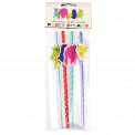 Monsters Of The World Party Straws (pack Of 4)