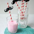 Set Of 12 Barber Shop Moustache Paper Straws