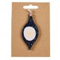 Navy Bauble Wooden Decoration