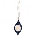 Navy Bauble Wooden Decoration