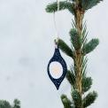 Navy Bauble Wooden Decoration