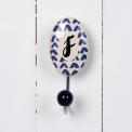 Painted Ceramic Letter Hook F