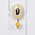 Painted Ceramic Letter Hook D