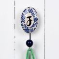 Painted Ceramic Letter Hook J