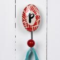 Painted Ceramic Letter Hook P