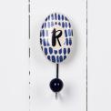 Painted Ceramic Letter Hook R