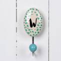 Painted Ceramic Letter Hook W