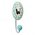 Painted Ceramic Letter Hook W