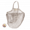 Pale Grey Organic Cotton Net Bag