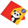 Panda 2nd Birthday Card