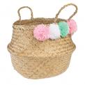 Pastel Pom Pom Belly Basket