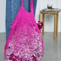 Pink French Style String Shopping Bag