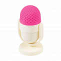 Pink Microphone Rubber And Sharpener