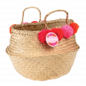 Pink Pom Pom Belly Basket