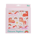 Unicorn napkins in a packaging