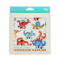Dinosaur napkins in a packaging.