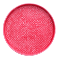 Round enamel trinket tray in vibrant pink