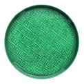 Round enamel trinket tray in dark green
