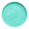 Round enamel trinket tray in aqua