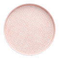 Round enamel trinket tray in soft pink