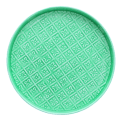 Round enamel trinket tray in green