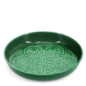 enamel trinket dish in dark green