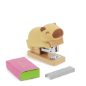 Capybara-shaped stapler with a small box of staples beside it