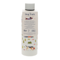 stainless‑steel water bottle decorated with colourful illustrations of playful dogs with barcode.