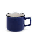 Stoneware espresso mug in dark blue.