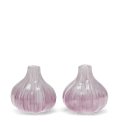 Garlic‑shaped ceramic salt and pepper shakers