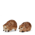 Hedgehog‑shaped ceramic salt and pepper shakers
