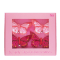  Butterfly clip decorations in a pink gift box.   