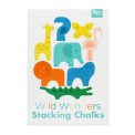 Wild Wonders Stacking Chalks box featuring colourful animal illustrations.