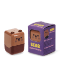 Brown Bear-themed roller stamp with packaging on the side.