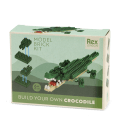Build your own crocodile brick kit packaging.