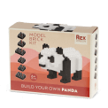 Build your own panda brick kit packaging.
