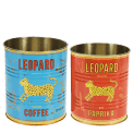 Storage tins (set of 2) - LEOPARD