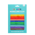 Pack of twelve colourful modelling clay sticks in a turquoise display box.