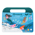 Mermaid-themed magic colouring card set with illustrated underwater scene.