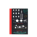 A6 Notebook with space‑themed diagrams, including moon phases, planets, and a rocket on the cover.